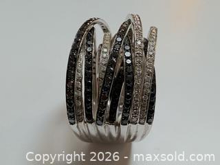 MaxSold Auction: Modern 18k Gold Ring with 1.5 Carats of Black + White Diamonds + Appraisal  - Toronto (Ontario, Canada) PARTNER MANAGED Estate Sale Online Auction - Glen Road