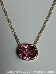 MaxSold Auction: Pink Tourmaline Sterling Silver Necklace  + Appraisal  - Toronto (Ontario, Canada) PARTNER MANAGED Estate Sale Online Auction - Glen Road