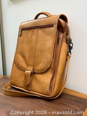 MaxSold Auction: Queros Tan Leather Backpack/Shoulder Bag  - Toronto (Ontario, Canada) PARTNER MANAGED Estate Sale Online Auction - Glen Road