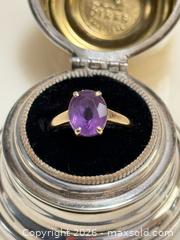 MaxSold Auction: Vintage 10K Gold + Amethyst Ring  - Toronto (Ontario, Canada) PARTNER MANAGED Estate Sale Online Auction - Glen Road