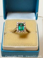 MaxSold Auction: Vintage 14K White Gold + Green Stone + Diamond Ring  - Toronto (Ontario, Canada) PARTNER MANAGED Estate Sale Online Auction - Glen Road
