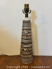 MaxSold Auction: Vintage MCM Lotte Bostlund Tribal Design Ceramic Table Lamp Signed  - Toronto (Ontario, Canada) PARTNER MANAGED Estate Sale Online Auction - Glen Road