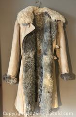 MaxSold Auction: Vintage Russian Sheepskin Shearling Coat in Cream Suede with Grey Tone Shearling Lining Men’s 52 - Toronto (Ontario, Canada) PARTNER MANAGED Estate Sale Online Auction - Glen Road