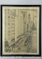 MaxSold Auction: Vintage Toronto Bay Street Etching - Toronto (Ontario, Canada) PARTNER MANAGED Estate Sale Online Auction - Glen Road