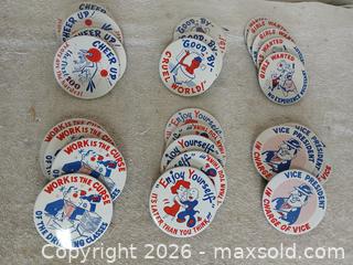 MaxSold Auction: Assorted Pinbacks  - Sun City (Arizona, USA) SELLER MANAGED Reseller Online Auction - West Forrester Drive
