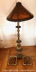 MaxSold Auction: Arts & Crafts-style Floor Lamp and Stained Glass Sconce Shades - Douglas (Massachusetts, USA) PARTNER MANAGED Estate Sale Online Auction - South West Main Street