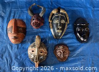 MaxSold Auction: Carved Wooden Masks - Douglas (Massachusetts, USA) PARTNER MANAGED Estate Sale Online Auction - South West Main Street