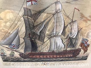 MaxSold Auction: Framed Lithograph of HMS "Invincible"  - Douglas (Massachusetts, USA) PARTNER MANAGED Estate Sale Online Auction - South West Main Street