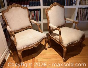 MaxSold Auction: Pair French Provincial Fauteuil Armchairs - Douglas (Massachusetts, USA) PARTNER MANAGED Estate Sale Online Auction - South West Main Street