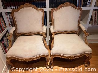 MaxSold Auction: Pair French Provincial Fauteuil Armchairs - Douglas (Massachusetts, USA) PARTNER MANAGED Estate Sale Online Auction - South West Main Street