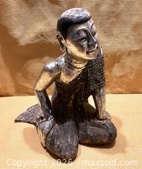 MaxSold Auction: Pair Wooden Thai Monks - Douglas (Massachusetts, USA) PARTNER MANAGED Estate Sale Online Auction - South West Main Street