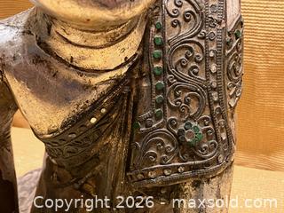 MaxSold Auction: Pair Wooden Thai Monks - Douglas (Massachusetts, USA) PARTNER MANAGED Estate Sale Online Auction - South West Main Street