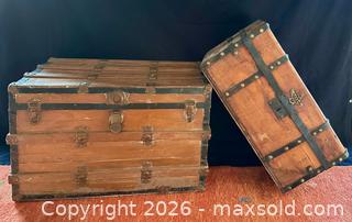 MaxSold Auction: Two fancy Vintage Trunks - Douglas (Massachusetts, USA) PARTNER MANAGED Estate Sale Online Auction - South West Main Street