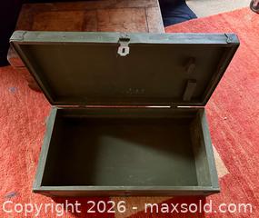 MaxSold Auction: Two Trunks - featuring  Green Army Trunk - Douglas (Massachusetts, USA) PARTNER MANAGED Estate Sale Online Auction - South West Main Street