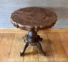 MaxSold Auction: Vintage Brass-inlay Table - Douglas (Massachusetts, USA) PARTNER MANAGED Estate Sale Online Auction - South West Main Street