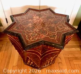 MaxSold Auction: Vintage Moroccan Star-shaped Table - Douglas (Massachusetts, USA) PARTNER MANAGED Estate Sale Online Auction - South West Main Street