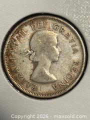 MaxSold Auction: 1956 25 Cents Canada Silver Coin  Queen Elizabeth II - Aurora (Ontario, Canada) SELLER MANAGED Estate Sale Online Auction - Closs Square