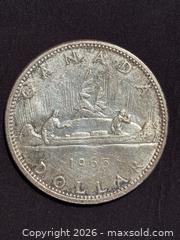 MaxSold Auction: 1965 CANADIAN SILVER DOLLAR Queen Elizabeth II COIN 80% Silver -  Nice!  - Aurora (Ontario, Canada) SELLER MANAGED Estate Sale Online Auction - Closs Square