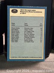 MaxSold Auction: 1981-82 O-Pee-Chee Wayne Gretzky Edmonton Oilers #383, Collectable Trading Card - Aurora (Ontario, Canada) SELLER MANAGED Estate Sale Online Auction - Closs Square