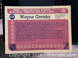 MaxSold Auction: 1984-85 WAYNE GRETZKY AS #208 OPC Oilers HALL OF FAME Legend KEY Collectable Trading  Card - Aurora (Ontario, Canada) SELLER MANAGED Estate Sale Online Auction - Closs Square