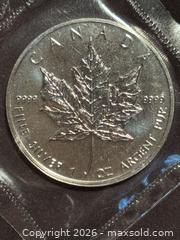 MaxSold Auction: 1 oz Silver Maple Leaf .9999 Pure 1989 Canada $5 SML  Original  RCM sealed - Aurora (Ontario, Canada) SELLER MANAGED Estate Sale Online Auction - Closs Square