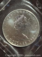 MaxSold Auction: 1 oz Silver Maple Leaf .9999 Pure 1989 Canada $5 SML  Original  RCM sealed - Aurora (Ontario, Canada) SELLER MANAGED Estate Sale Online Auction - Closs Square