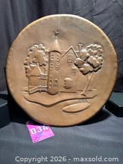 MaxSold Auction: J. Wart Fait Quebec Canada Hammered  Thin Metal Cabin Plate Copper-Toned 10.5" - Aurora (Ontario, Canada) SELLER MANAGED Estate Sale Online Auction - Closs Square