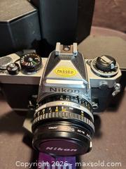MaxSold Auction: Nikon FE 35mm SLR Film Camera with Nikon Nikkor 50mm 1:1.8 Series E  Lens, Vintage - Aurora (Ontario, Canada) SELLER MANAGED Estate Sale Online Auction - Closs Square