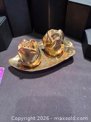MaxSold Auction: Vintage Royal Winton Salt & Pepper Shaker Set Grimwades Golden Age Rosebud  - Aurora (Ontario, Canada) SELLER MANAGED Estate Sale Online Auction - Closs Square