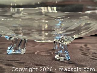 MaxSold Auction: Vintage WJ Hughes Cornflower Footed Cake Plate Radiance Tear Drop- 10-3/4” - Aurora (Ontario, Canada) SELLER MANAGED Estate Sale Online Auction - Closs Square