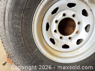 MaxSold Auction: 16" Trailer Wheel with ST235/85R16 Tire, 8-Lug - Garden City (Georgia, USA) SELLER MANAGED Downsizing Online Auction -  Bryce Industrial Drive