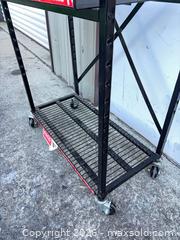 MaxSold Auction: Black Metal 3-Shelf Display Cart with Wheels - Garden City (Georgia, USA) SELLER MANAGED Downsizing Online Auction -  Bryce Industrial Drive