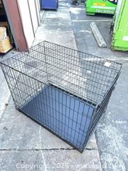 MaxSold Auction: Large 42 x 28 x 30 in Black Metal Wire Dog Crate with Tray - Garden City (Georgia, USA) SELLER MANAGED Downsizing Online Auction -  Bryce Industrial Drive