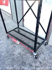 MaxSold Auction: Metal Display Rack on Wheels, 3 Shelves - Garden City (Georgia, USA) SELLER MANAGED Downsizing Online Auction -  Bryce Industrial Drive
