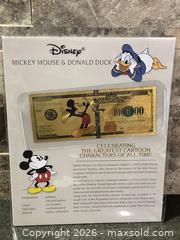 MaxSold Auction: Disney 24kt Gold Gilded One Millon Dollar Collectors Bill - Hamilton (Ontario, Canada) SELLER MANAGED Downsizing Online Auction - Moffat Road