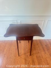 MaxSold Auction: Drop-Leaf Occasional Side Table, Mahogany Stain - Raleigh (North Carolina, USA) PARTNER MANAGED Downsizing Online Auction - Fern Stone Court