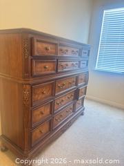 MaxSold Auction: French Provincial 15-Drawer Wood High Chest Dresser - Raleigh (North Carolina, USA) SELLER MANAGED Downsizing Online Auction - Fern Stone Court