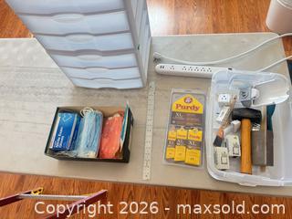 MaxSold Auction: Mixed Lot: Small Hand Tools, Painting Supplies & 6-Drawer Organizer - Raleigh (North Carolina, USA) PARTNER MANAGED Downsizing Online Auction - Fern Stone Court