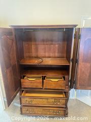 MaxSold Auction: Traditional French Provincial Wood Armoire / Entertainment Cabinet - Raleigh (North Carolina, USA) PARTNER MANAGED Downsizing Online Auction - Fern Stone Court