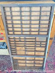 MaxSold Auction: Vintage Printer’s Tray - Lanark Highlands (Ontario, Canada) SELLER MANAGED Downsizing Online Auction - Markle Road                  
