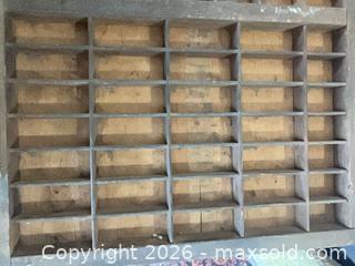 MaxSold Auction: Vintage Printer’s Tray - Lanark Highlands (Ontario, Canada) SELLER MANAGED Downsizing Online Auction - Markle Road                  