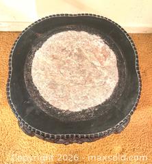 MaxSold Auction: Antique-Style Carved Wooden Plant Stand with Marble Top and Claw Feet - Toronto (Ontario, Canada) SELLER MANAGED Estate Sale Online Auction - Bridgeland Avenue (STORAGE)