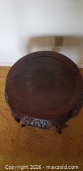 MaxSold Auction: Antique Chinese Carved Hardwood Round Pedestal Stand / Occasional Table  - Toronto (Ontario, Canada) SELLER MANAGED Estate Sale Online Auction - Bridgeland Avenue (STORAGE)