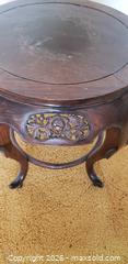 MaxSold Auction: Antique Chinese Carved Hardwood Round Pedestal Stand / Occasional Table  - Toronto (Ontario, Canada) SELLER MANAGED Estate Sale Online Auction - Bridgeland Avenue (STORAGE)
