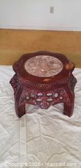 MaxSold Auction: Chinese Carved Wood & Marble Top Plant Stand - Toronto (Ontario, Canada) SELLER MANAGED Estate Sale Online Auction - Bridgeland Avenue (STORAGE)