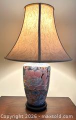 MaxSold Auction: Decorative Hand-Painted Porcelain Table Lamp with Floral Motif & Shade - Toronto (Ontario, Canada) SELLER MANAGED Estate Sale Online Auction - Bridgeland Avenue (STORAGE)