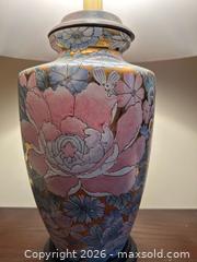 MaxSold Auction: Decorative Hand-Painted Porcelain Table Lamp with Floral Motif & Shade - Toronto (Ontario, Canada) SELLER MANAGED Estate Sale Online Auction - Bridgeland Avenue (STORAGE)