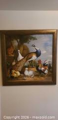 MaxSold Auction: Framed Bird Scene Wall Art – Peacock, Rooster & Poultry Composition - Toronto (Ontario, Canada) SELLER MANAGED Estate Sale Online Auction - Bridgeland Avenue (STORAGE)