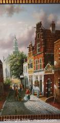 MaxSold Auction: Framed European Street Scene Painting with Ornate Gold Frame - Toronto (Ontario, Canada) SELLER MANAGED Estate Sale Online Auction - Bridgeland Avenue (STORAGE)