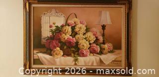 MaxSold Auction: Framed Floral Still Life Painting Signed K. Dodeshin  - Toronto (Ontario, Canada) SELLER MANAGED Estate Sale Online Auction - Bridgeland Avenue (STORAGE)